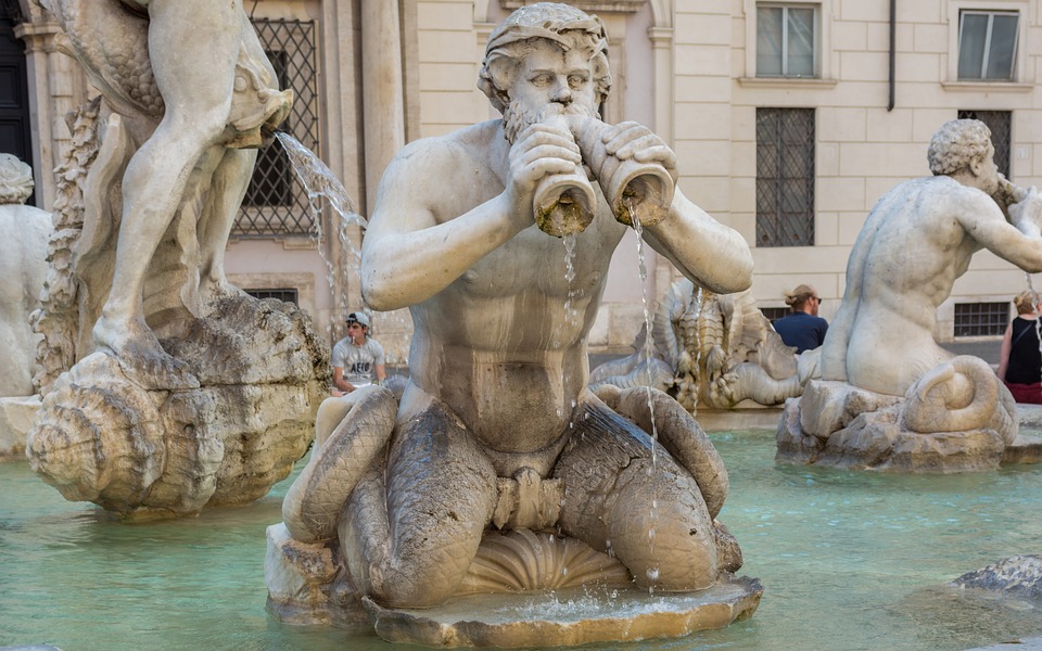 rome, moor fountain, piazza navona