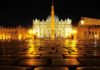 st.peter's square at night