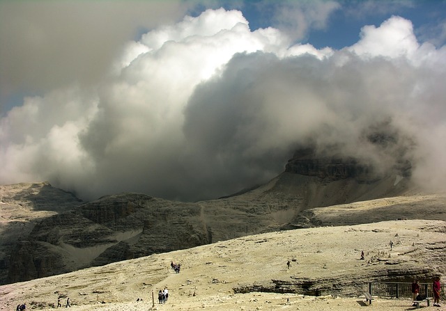 dolomites, mountains, clouds, italy, dolomite mountains, dolomite alps, dolomitic alps, nature, landscape