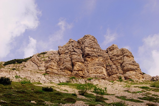 mountain, nature, dolomites, rock, italy, small dolomites, sky