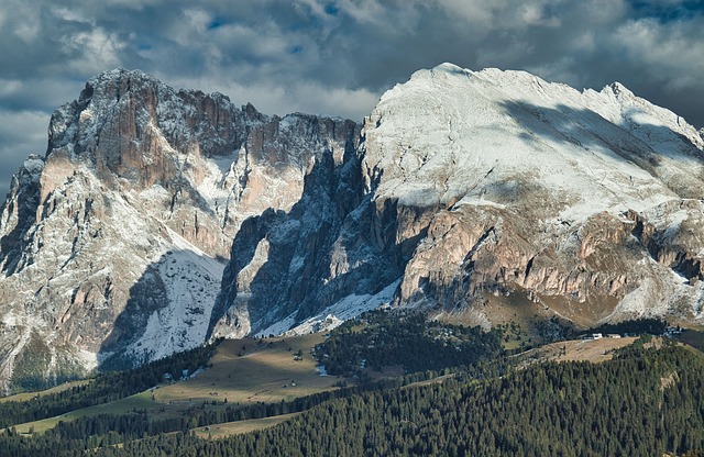 mountain, nature, landscape, seiser alm, south tyrol, dolomites, alm, italy, snow, mountains, mountain landscape, wintry, clouds, landmark, nature park, unesco, mountain, nature, dolomites, dolomites, dolomites, dolomites, dolomites, mountains, mountains