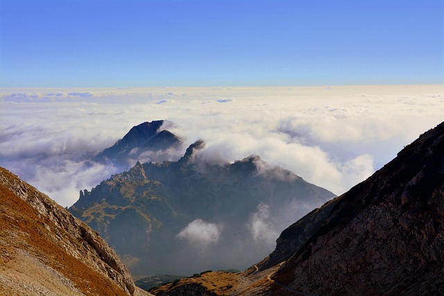 mountains, clouds, panorama, sky, nature, cloud, carega, italy, small dolomites