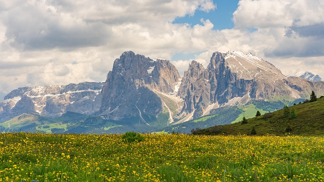 seiser alm, dolomites, mountains, summit, grassland, south-tirol, mountain landscape, clouds, italy, nature, grassland, grassland, grassland, grassland, grassland