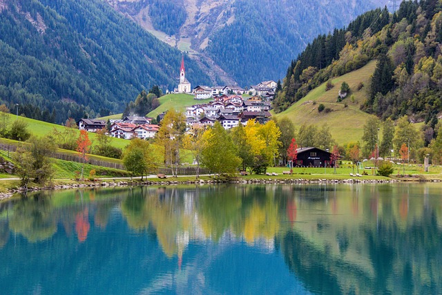 south-tirol, mountains, lake, landscape, panorama, nature, alps, reflection, mountain world south tyrol, dolomites