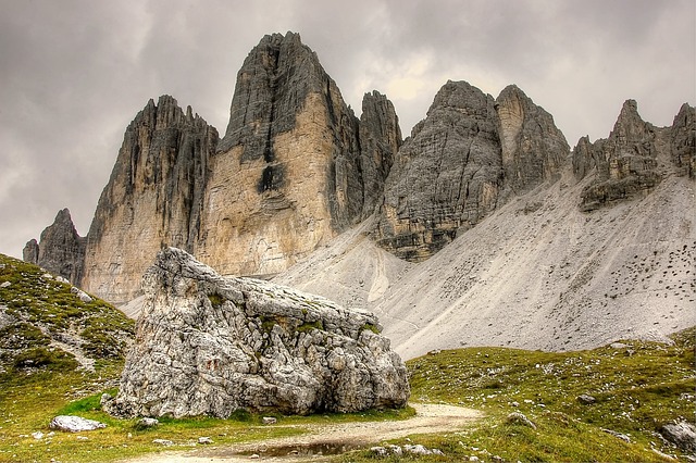 three peaks, dolomites, italy, mountains, alps, south-tirol, north face, lavaredo, rock, landscape, nature, hike, climbing wall, steep wall, rock face, natural wonders, dolomite, high, outlook, heaven, rubble field, mountain, alm